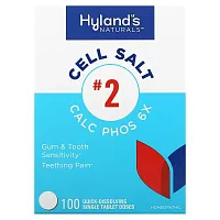 Hyland&#x27;s Naturals, Cell Salt #2, Calc Phos 6x, 100 Quick-Dissolving Single Tablets