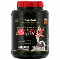 ALLMAX, Isoflex, 100% чистый изолят сывороточного белка (фильтрация ИСБ частицами, заряженными ионами), со вкусом печенья и сливок, 2,27 кг (5 фунтов)