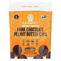 Lakanto, Dark Chocolate Peanut Butter Cups, 6 Cups, 3.17 oz (90 g)