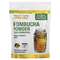 California Gold Nutrition, Superfoods, комбуча с пробиотиками в порошке, 160 г (5,64 унции)