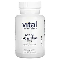 Vital Nutrients, Acetyl L-Carnitine, 500 mg, 60 Vegan Capsules