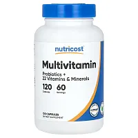 Nutricost, Multivitamin, Probiotics + 22 Vitamins &amp; Minerals , 120 Capsules