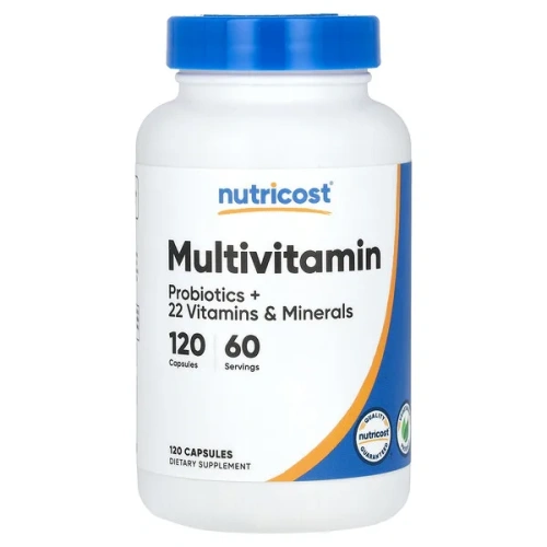 Nutricost, Multivitamin, Probiotics + 22 Vitamins &amp; Minerals , 120 Capsules