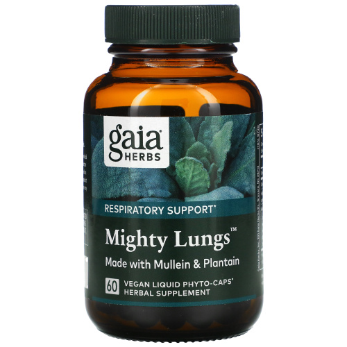 Gaia Herbs, Mighty Lungs, 60 веганских жидких фито-капсул фото 3