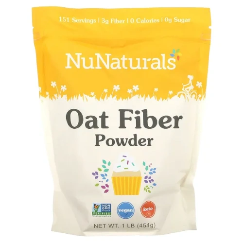 NuNaturals, Oat Fiber Powder, 1 lb (454 g)