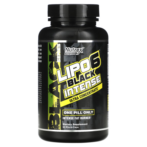 Nutrex Research, LIPO-6 Black Intense, ультраконцентрат, 60 черных капсул фото 3