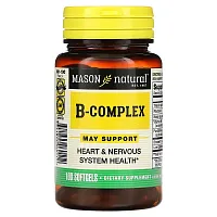 Mason Natural, B Complex, 100 Softgels