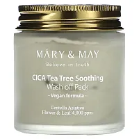 Mary &amp; May, CICA Tea Tree Soothing, Wash Off Pack, 4.4 oz (125 g)