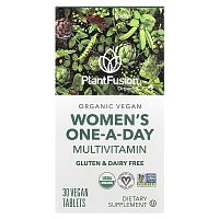 PlantFusion, Women&#x27;s One-A-Day Multivitamin, Organic Vegan, 30 Vegan Tablet