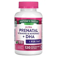 Nature&#x27;s Truth, Ultra Prenatal Vitamins &amp; Minerals + DHA, 120 Quick Release Softgels