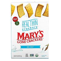 Mary's Gone Crackers, Organic Real Thin крекеры, морская соль, 142 г (5 унций)