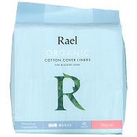 Rael, Organic Cotton Cover Liners, For Bladder Leaks, Regular, 48 Count