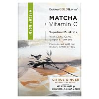 California Gold Nutrition, Matcha Road, матча с витамином C, цитрус и имбирь, 10 шт.