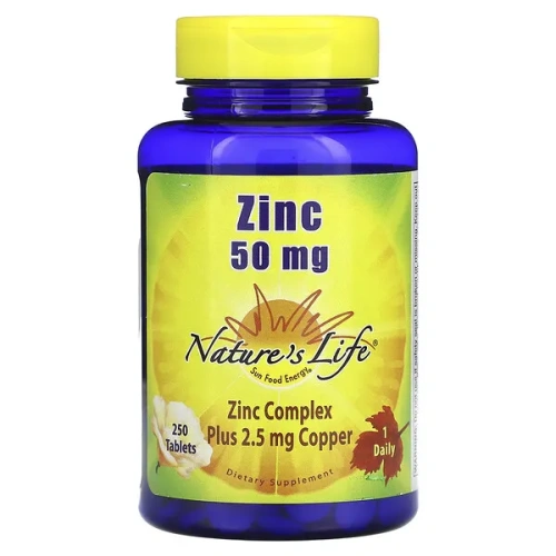 Nature&#x27;s Life, Zinc, 50 mg, 250 Tablets