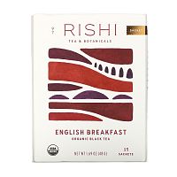 Rishi Tea, Organic Black Tea, English Breakfast, 15 Tea Bags 1.69 oz (48 g)