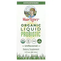 MaryRuth&#x27;s, Organic Liquid Probiotic, Unflavored, 2 fl oz (60 ml)