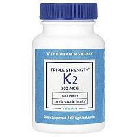 The Vitamin Shoppe, Triple Strength Vitamin K2, 300 mcg, 120 Vegetable Capsules