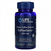 Life Extension, CoffeeGenic, экстракт зеленого кофе 90 овощных капсул