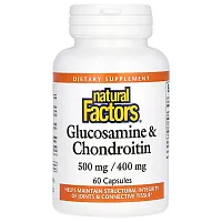 Natural Factors, Glucosamine &amp; Chondroitin, 60 Capsules