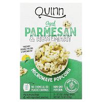 Quinn Popcorn, попкорн для микроволновой печи, пармезан и розмарин, 2 пакета по 100 г (3,5 унции)