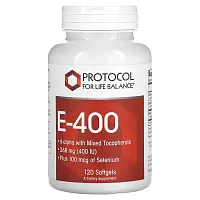 Protocol for Life Balance, E-400, 268 mg (400 IU), 120 Softgels