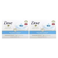 Dove, Care & Protect, антибактериальное косметическое мыло, 2 шт. по 106 г (3,75 унции)