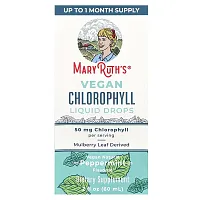 MaryRuth&#x27;s, Vegan Chlorophyll Liquid Drops, Peppermint , 50 mg , 2 fl oz (60 ml)