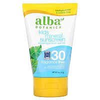 Alba Botanica, минеральное солнцезащитное средство, для детей, SPF 30, 113 г (4 унции)