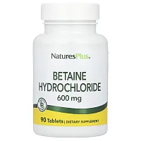 NaturesPlus, Betaine Hydrochloride, 600 mg, 90 Tablets