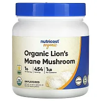 Nutricost, Organic Lion&#x27;s Mane Mushroom, Unflavored, 1 lb (454 g)