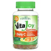 21st Century, VitaJoy, Daily C Gummies, Citrus, 250 mg, 60 Vegetarian Gummies (125 mg per Gummy)