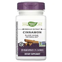 Nature&#x27;s Way, Cinnamon, Premium Extract, 120 Vegan Capsules