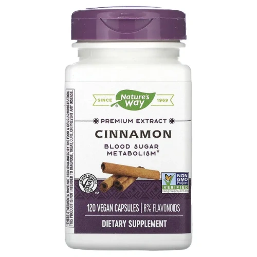 Nature&#x27;s Way, Cinnamon, Premium Extract, 120 Vegan Capsules