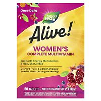 Nature&#x27;s Way, Alive! Women&#x27;s Complete Multivitamin, 50 Tablets