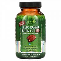 Irwin Naturals, Keto-Karma Burn Fat Red, 72 желатиновые капсулы