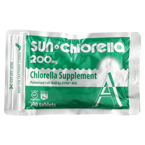 Sun Chlorella, A, 200 мг, 300 таблеток фото 3