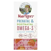 MaryRuth&#x27;s, Prenatal &amp; Postnatal Omega-3 Liquid Drops, Orange, 2 fl oz (60 ml)