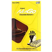 NuGo Nutrition, Chocolate Banana Bars, 15 Bars, 1.76 oz (50 g) Each