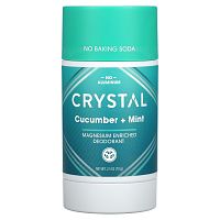 Crystal Body Deodorant, Обогащенный магнием дезодорант, огурец и мята, 70 г (2,5 унции)