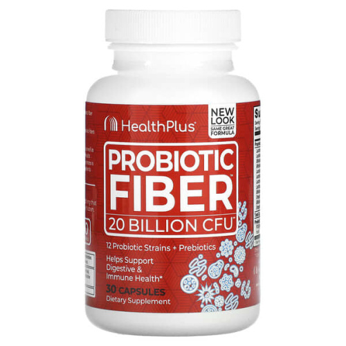 Health Plus, Probiotic Fiber, 20 Billion CFU, 30 Capsules