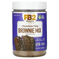 PB2 Foods, Chocolate Chip Brownie Mix with Peanut Powder, 16 oz (454 g)