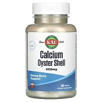 KAL, Calcium Oyster Shell, 600 mg, 100 Tablets