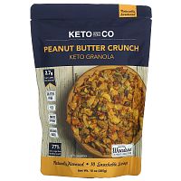 Keto and Co, Keto Granola, хрустящая арахисовая паста, 285 г (10 унций)