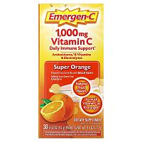 Emergen-C, Vitamin C, Super Orange, 1,000 mg, 30 Packets, 0.32 oz (9.1 g) Each