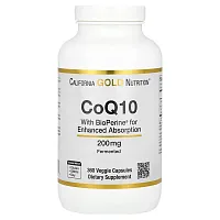 California Gold Nutrition, CoQ10 USP with Bioperine®, 200 mg, 360 Veggie Capsules