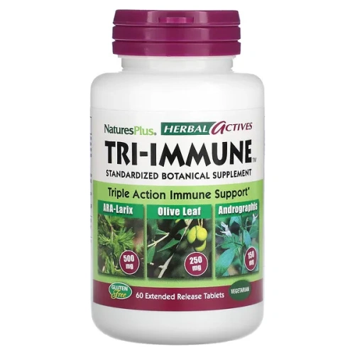 NaturesPlus, Herbal Actives, Tri-Immune, 60 Extended Release Tablets