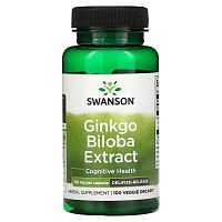 Swanson, Ginkgo Biloba Extract, 120 mg, 100 Veggie DRcaps