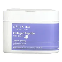 Mary &amp; May, Collagen Peptide, Vital Beauty Mask, 30 Sheets , 14.1 oz (400 g) Each