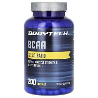 BodyTech, BCAA, 200 Capsules