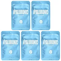 Lapcos, Hyaluronic Moisturizing Beauty Sheet Mask Set, 5 Sheets, 0.84 fl oz (25 ml) Each